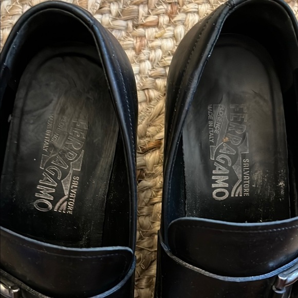 Salvatore Ferragamo Black Leather Loafers with Buckle - Picture 3 of 7